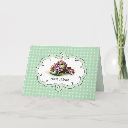 Felices Pascuas. PaasKaart in het Spaans Feestdagen Kaart (Voorkant)