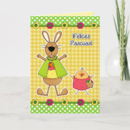 Felices Pascuas PaasKaart in het Spaans Feestdagen Kaart