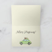Felices Pascuas Spain Easter Retro Fiat 500 Feestdagen Kaart (Binnen)