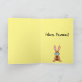 Felices Pascuas Spanish Pasaster Face gemaskerde B Feestdagen Kaart (Binnen)