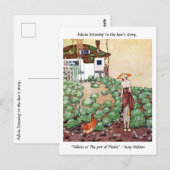 Felicia luistert naar het verhaal van de hen Kay N Briefkaart (Voorkant / Achterkant)