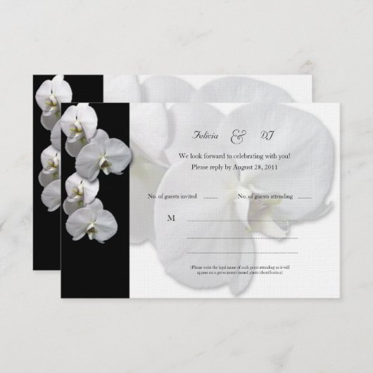 Felicia RSVP Uitnodiging (Voorkant / Achterkant)