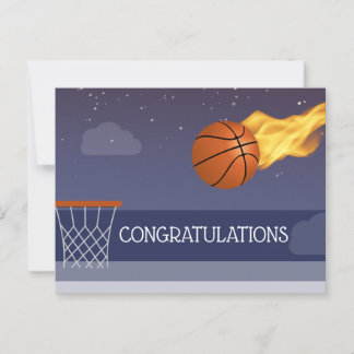 Feliciatatie aan Basketbal Team Winnende Postkaart