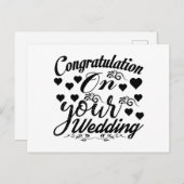 Feliciatatie Met Uw Trouwens Postkaart (Voorkant / Achterkant)