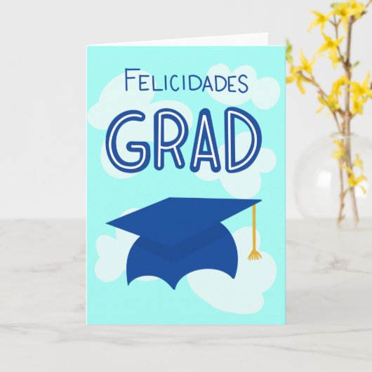 Felicidades Afstudeerder - Kaart Spaans Afstuderen (Gele Bloem)