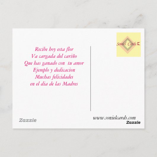 Felicidades dia de las Madres Briefkaart (Achterkant)