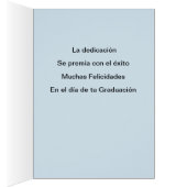 Felicidades en dia de tu graduacion Card (Binnen (Rechts))