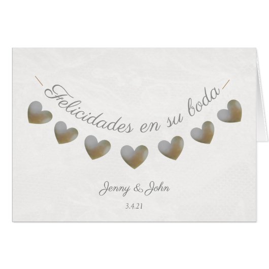 felicidades en su boda tarjeta de matrimonio (Voorkant Horizontaal)