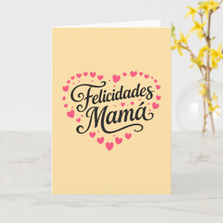 Felicidades Mamá Gelukkige Moedersdag Calligrafie  Kaart