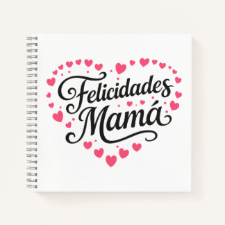 Felicidades Mamá Gelukkige Moedersdag Calligrafie  Notitieboek