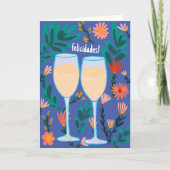 Felicidades Mousserende Wijn Champagne Bloemen Pro Kaart (Voorkant)