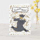 Felicidades personaliseren Afstuderen Kaart (Gele Bloem)