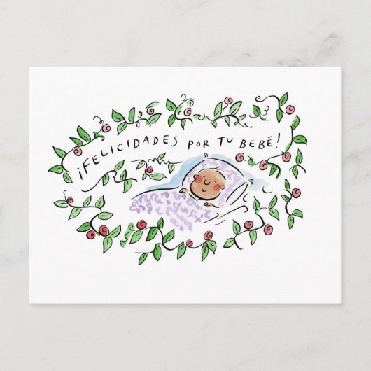 Felicidades por tube briefkaart (Voorkant)