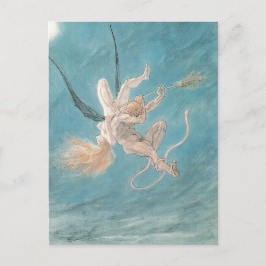 Felicien Rops - De satanie. Verwijderen Briefkaart (Voorkant)