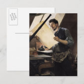 Felicien Rops in zijn studio Briefkaart (Voorkant / Achterkant)