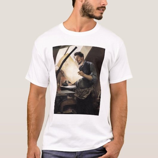 Felicien Rops in zijn studio T-shirt (Voorkant)
