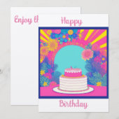 Felicitación de Cumpleaños Kaart (Voorkant / Achterkant)