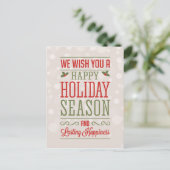 Felicitación de navidad briefkaart (Staand voorkant)