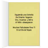 Felicitacion para el Dia de Los Reyes Magos (Binnen (Rechts))