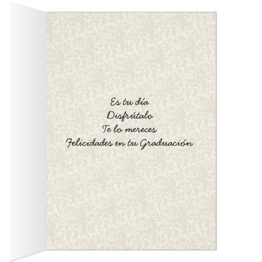 Felicitaciones en tu graduacion (Binnen (Rechts))