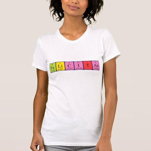 Felicitas periodiek lijstnaam shirt (Voorkant)