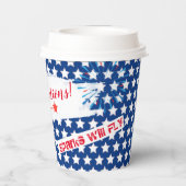 Felicitatie! 4e juli Amerikaanse vlag BBQ Papieren Bekers (Achterkant)