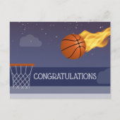 Felicitatie aan Basketbalteam Winnende Ansichtkaar Briefkaart (Voorkant)