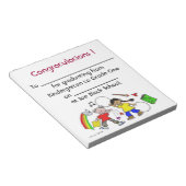 Felicitatie! Afstuderen Kindergarten Notitieblok (Schuin)