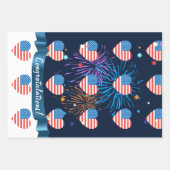 Felicitatie! Amerikaanse vlag op 4 juli Inpakpapier Vel (Voorkant 2)