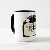 Felicitatie! Certificaat van voltooiing Diploma Mok (Voorkant links)