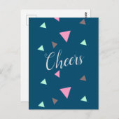 Felicitatie Cheers Afgestudeerde Confetti Briefkaa Briefkaart (Voorkant / Achterkant)