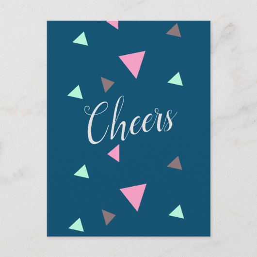 Felicitatie Cheers Afgestudeerde Confetti Briefkaa Briefkaart (Voorkant)