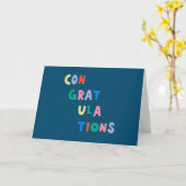 Felicitatie | Colorful Whimsical-typografie Kaart (Gele Bloem)