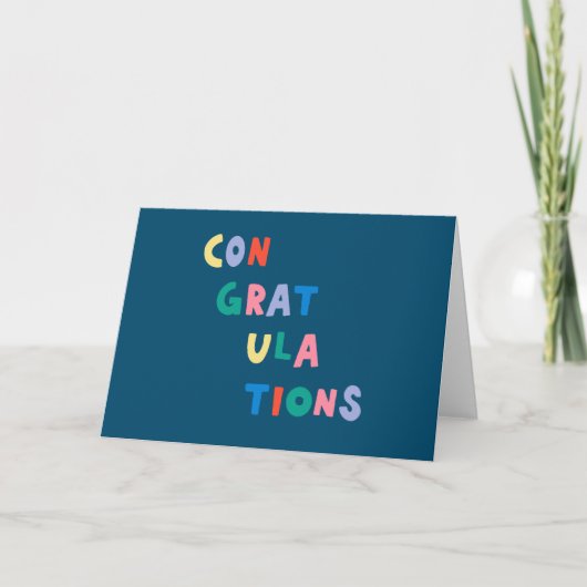 Felicitatie | Colorful Whimsical-typografie Kaart (Voorkant)