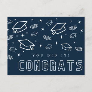 Felicitatie! Covid-19 Pandemisch Masker Afstuderen Briefkaart