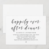 Felicitatie Dinner na een Intieme Trouwdag Kaart (Voorkant / Achterkant)