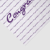 Felicitatie! Donker Paarse Casual script Tissuepapier (Detail)