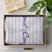 Felicitatie! Donker Paarse Casual script Tissuepapier (Geschenk)