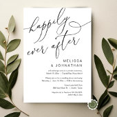 Felicitatie Einde, Trouw Elopement Dinner Party Kaart