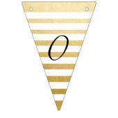 Felicitatie! frans handschrift van goudfolie vlaggetjes (Tweede vlag)