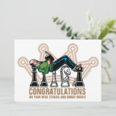 Felicitatie Grootmeester Platte Wenskaart Kaart (Staand voorkant)