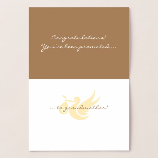 Felicitatie! Grootmoeder Folie Kaart (Binnen)