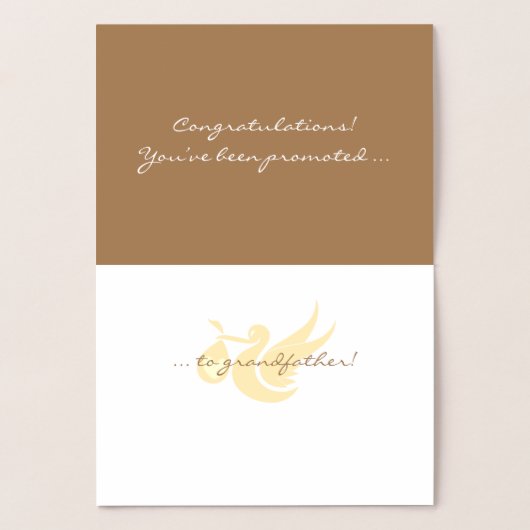 Felicitatie! Grootvader Folie Kaart (Binnen)