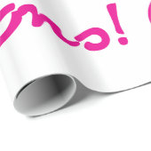 Felicitatie! Hot Pink Casual Script Cadeaupapier (Rol Hoek)