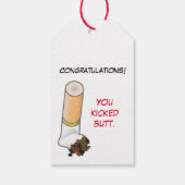 Felicitatie! Je hebt getrapt, maar gepersonaliseer Cadeaulabel (Achterkant)