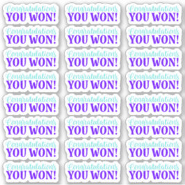 Felicitatie! Je hebt gewonnen! Vinyl Sticker