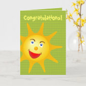 Felicitatie! - KAART SJABLOON (Gele Bloem)