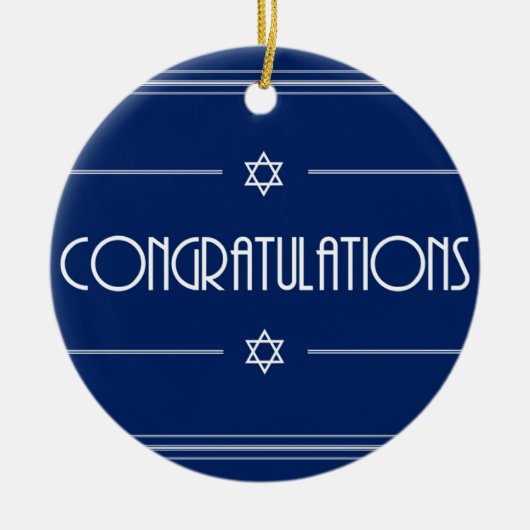 Felicitatie Keramisch Ornament (Voorkant)