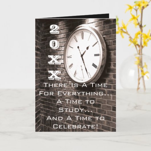 Felicitatie! Laten we gaan. Afstuderen Kaart (Gele Bloem)