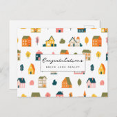 Felicitatie met nieuwe woning Vastgoed Briefkaart (Voorkant / Achterkant)